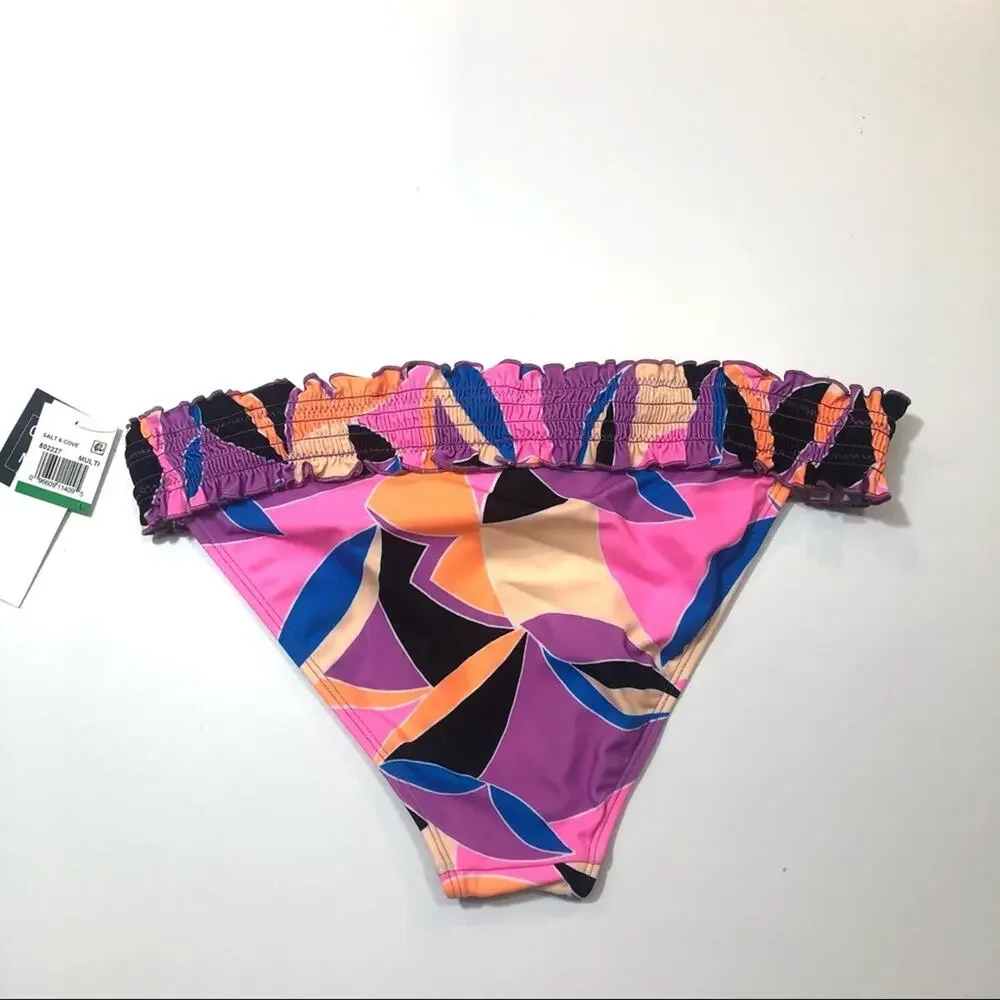 Salt+Cove Kaleidescope Smocked Bikini Swim Bottom